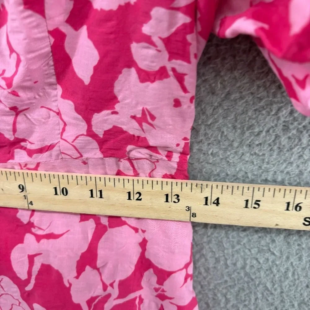 Endless Rose Pink Floral Puff Sleeve Mini Dress XS